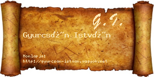 Gyurcsán István névjegykártya