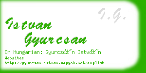 istvan gyurcsan business card